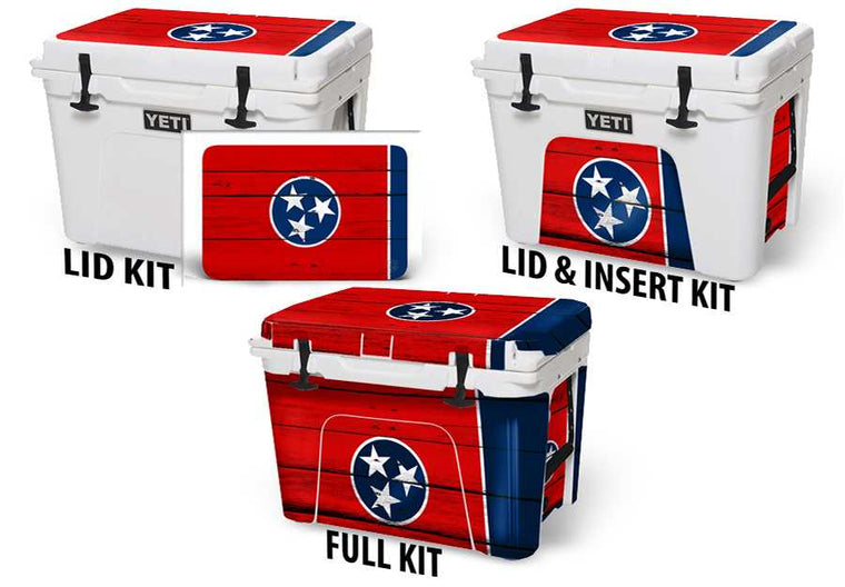 USATuff Vinyl Cooler Wrap Decal Sticker Kit - Tennessee
