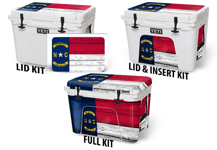 Red White And Blue Yeti Cooler North Carolina Cooler Wrap Fits
