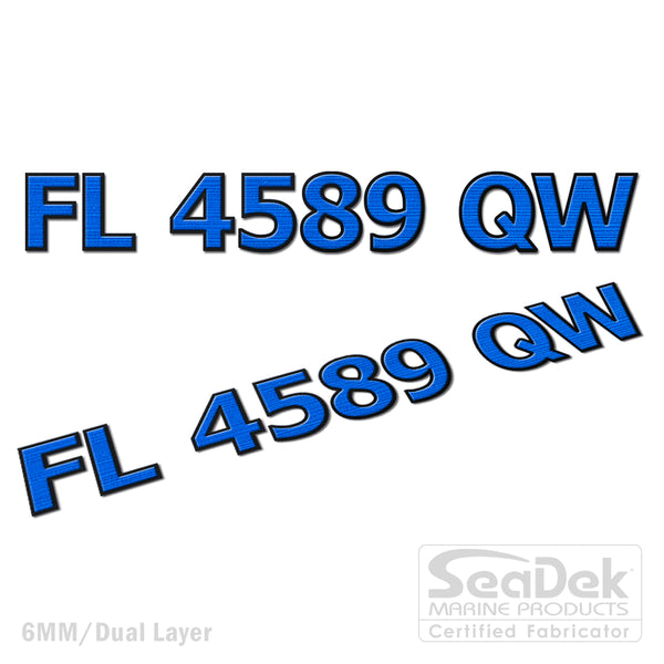 thumbnail image 2 of Custom White Boat Registration Numbers Decals | 3 Pairs, USA Made Vinyl Lettering 2 of 6