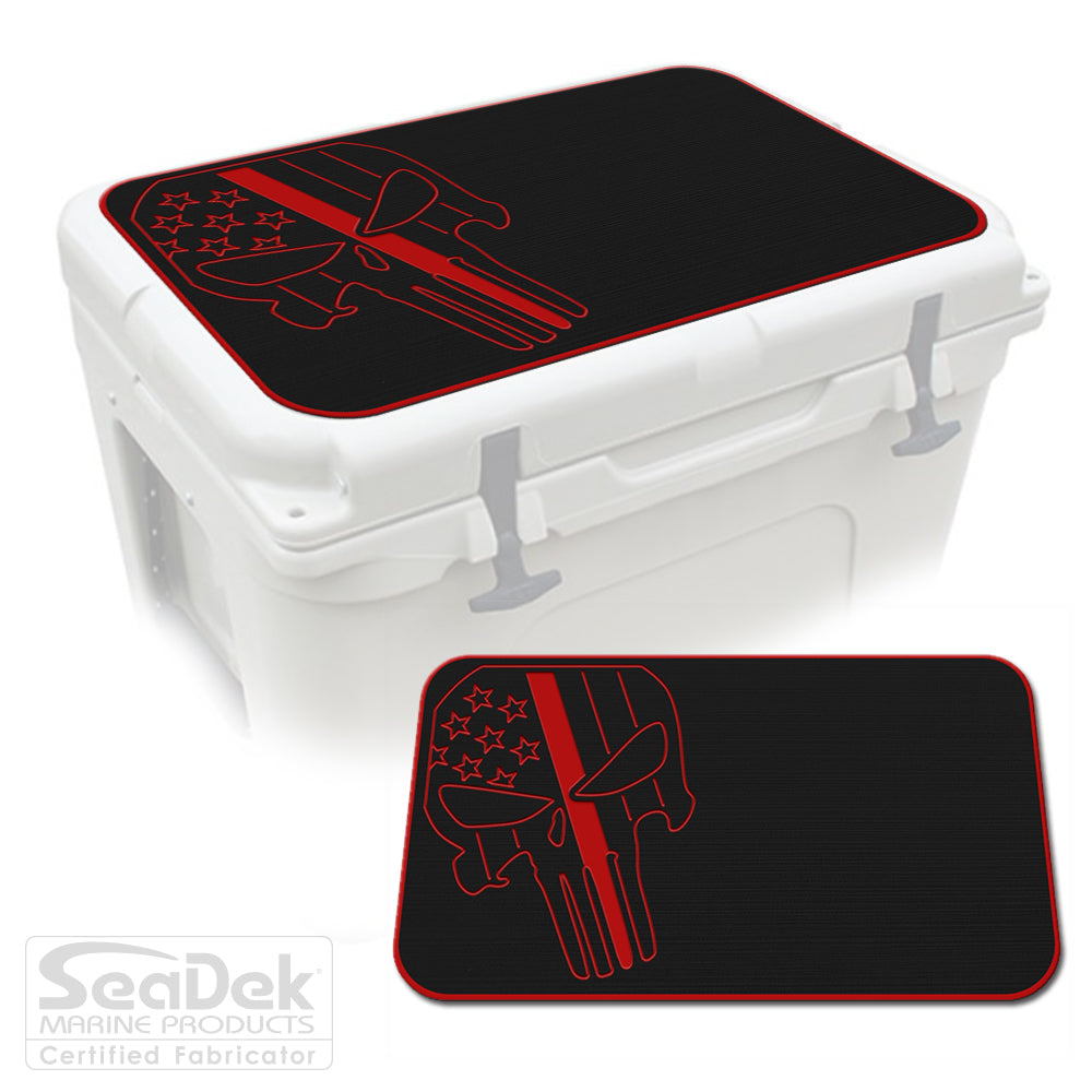 SKULL RED LINE PAD BK/RD