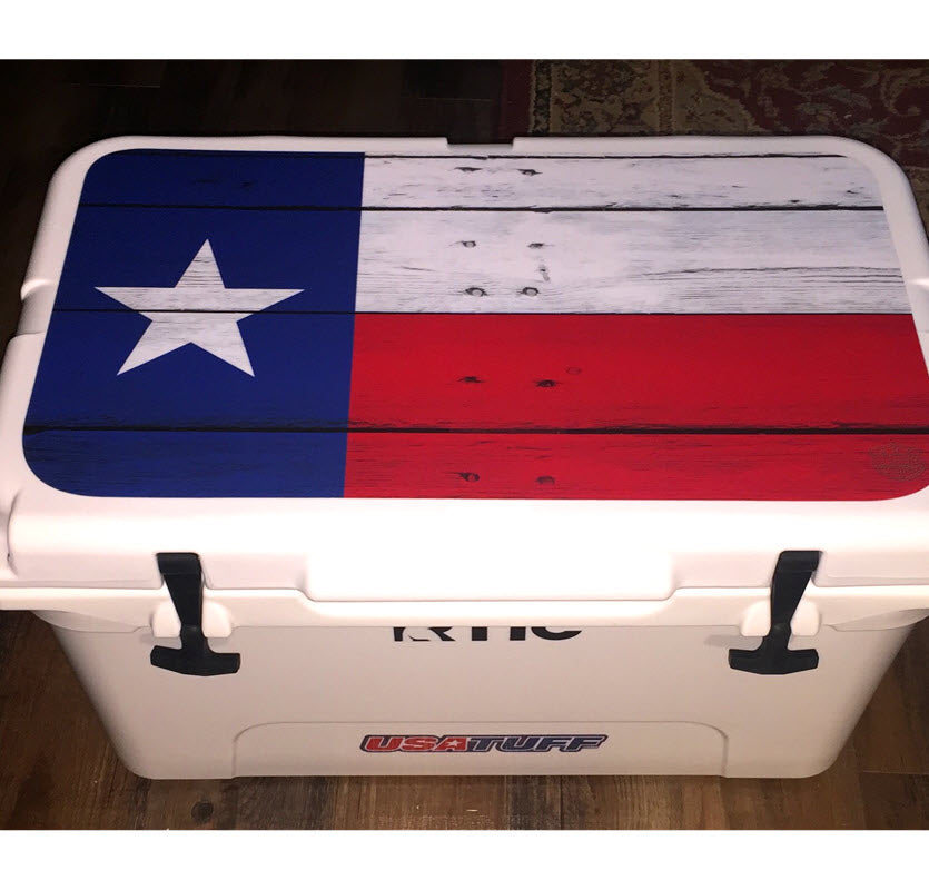 USATuff Vinyl Cooler Wrap Decal Sticker Kit - Texas
