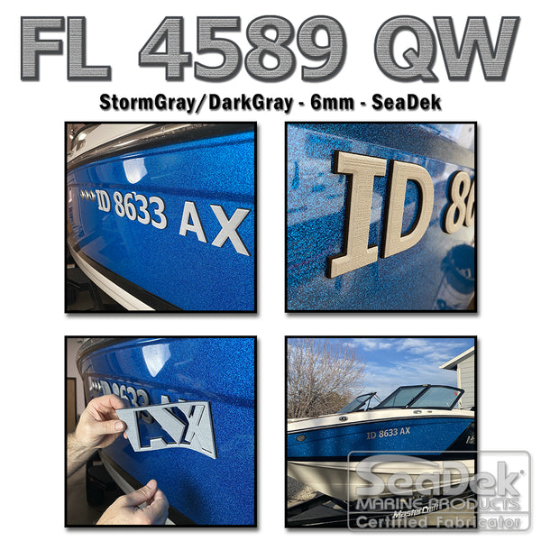 Custom Registration Boat Number Stickers 3" Regulation Size