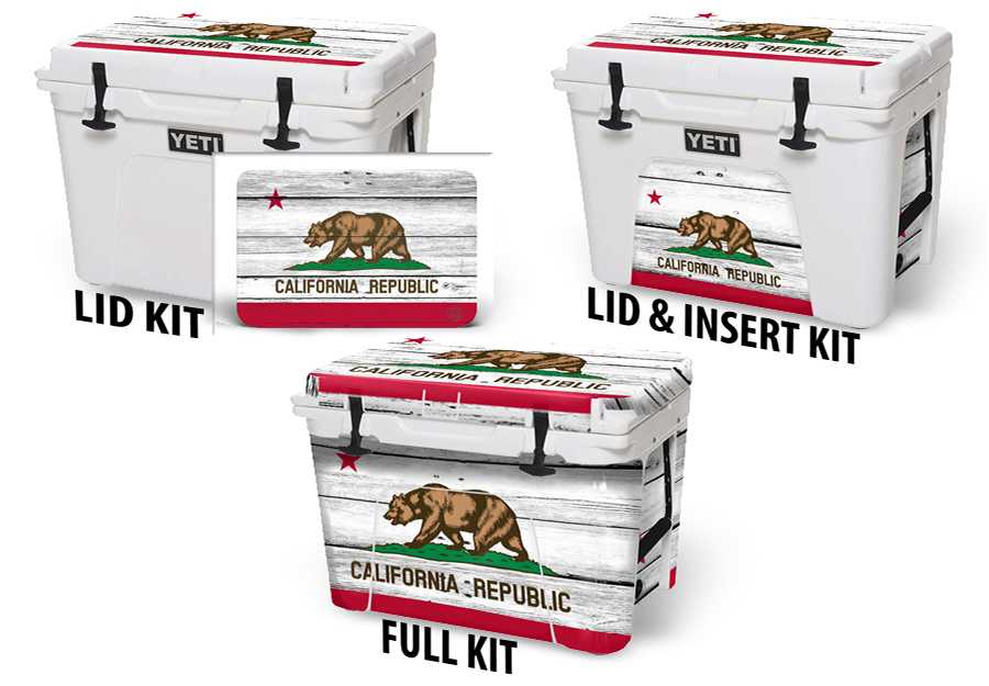 USATuff Vinyl Cooler Wrap Decal Sticker Kit - California
