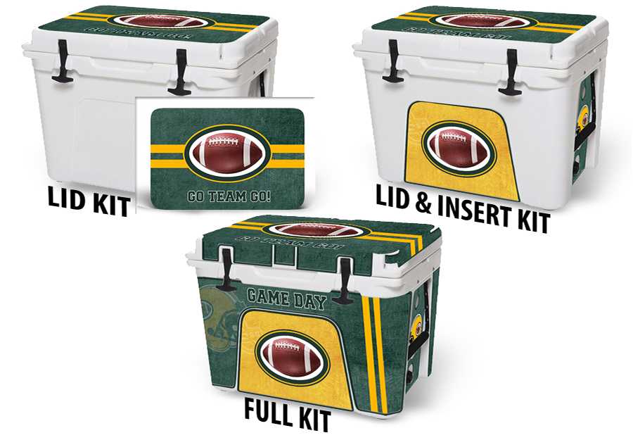 USATuff Vinyl Cooler Wrap Decal Sticker Kit - Go Team Go