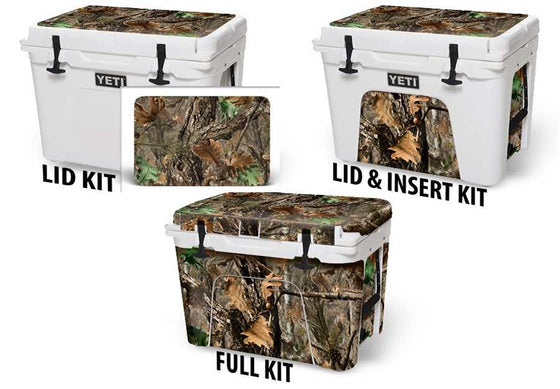 USATuff Vinyl Cooler Wrap Decal Skin Sticker Kit - Woodland Camo