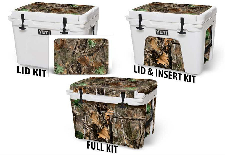 USATuff Vinyl Cooler Wrap Decal Skin Sticker Kit - Woodland Camo
