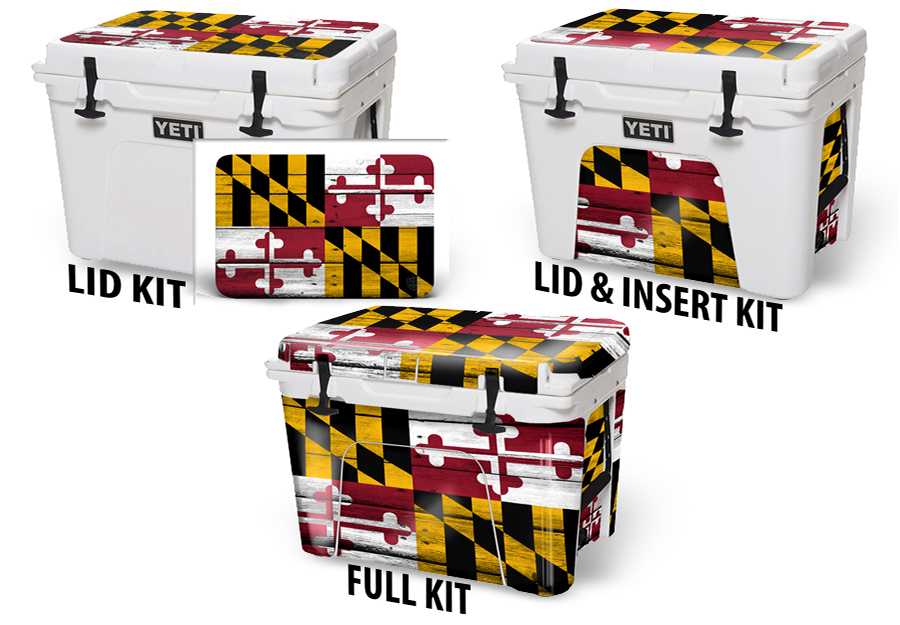 USATuff Vinyl Cooler Wrap Decal Sticker Kit - Maryland