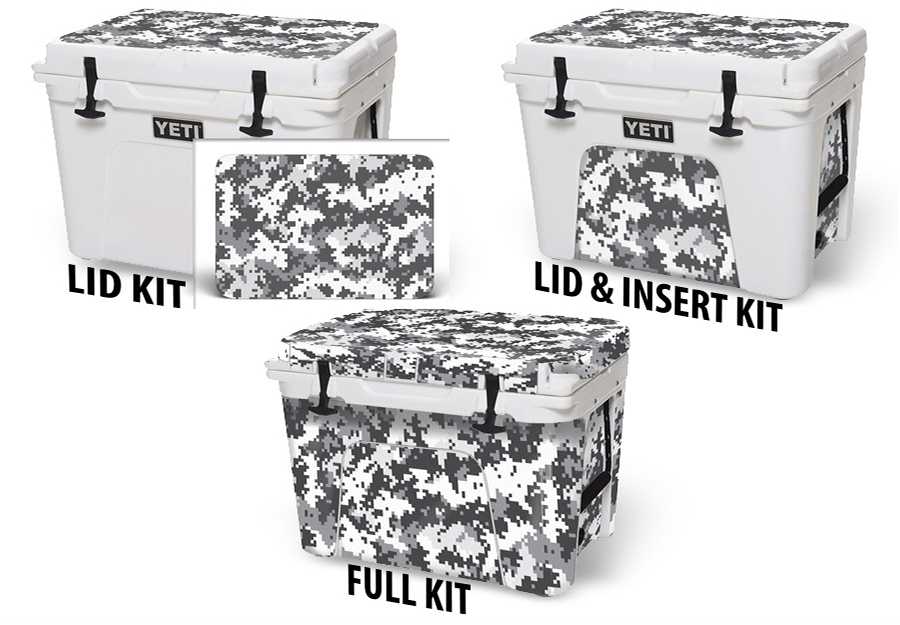 White Digicamo Camouflage - YETI, RTIC, Ozark Trail Cooler Wrap