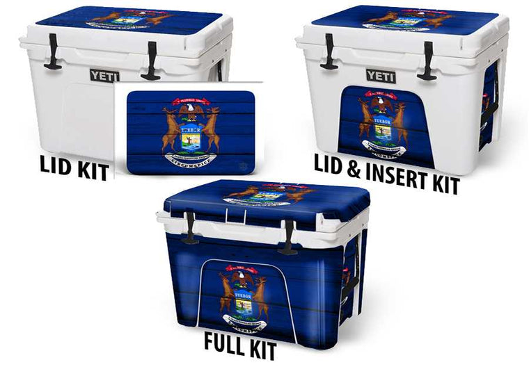 USATuff Vinyl Cooler Wrap Decal Sticker Kit - Michigan
