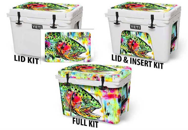 USATuff Cooler Accessories Ice Chest Graphic Sticker Decal Kits - Rainbow by David Danforth