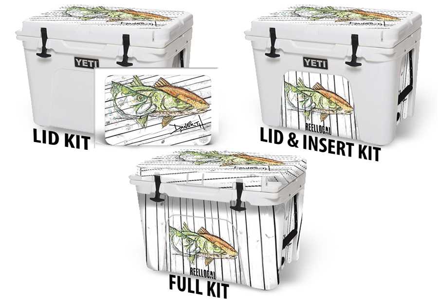 USATuff Cooler Accessories Ice Chest Graphic Sticker Decal Kits - Inshore Slam by David Danforth