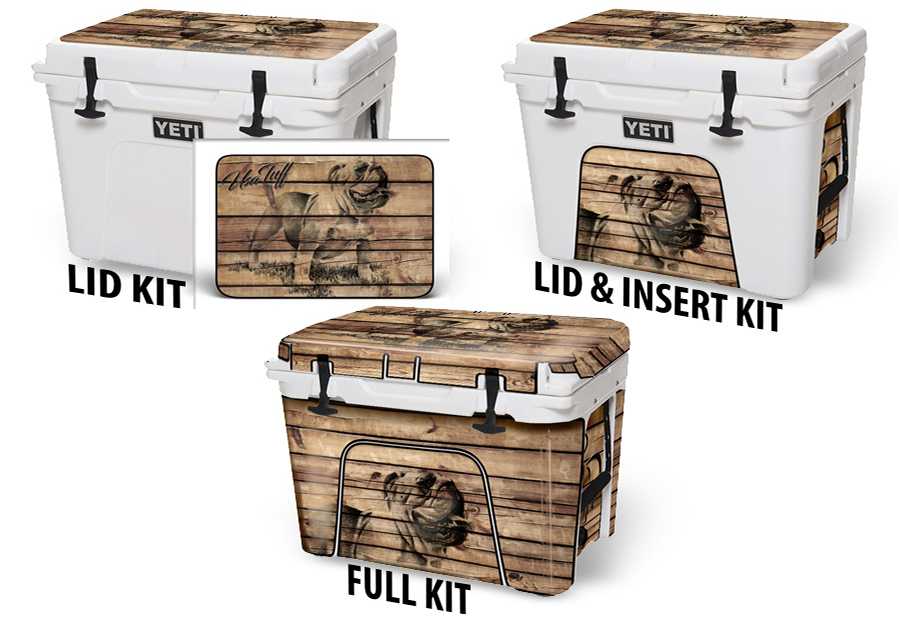 USATuff Vinyl Cooler Wrap Decal Sticker Kit - Bulldog