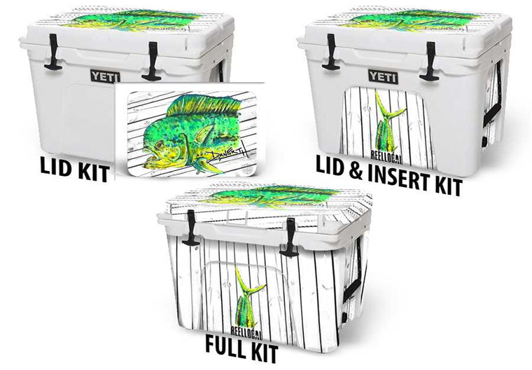 USATuff Cooler Accessories Ice Chest Graphic Sticker Decal Kits - Offshore Mahi Mahi by David Danforth