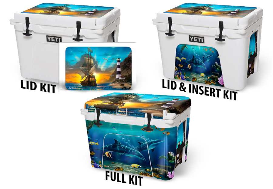 USATuff Vinyl Cooler Wrap Decal Sticker Kit - Pirate's Lifestyle