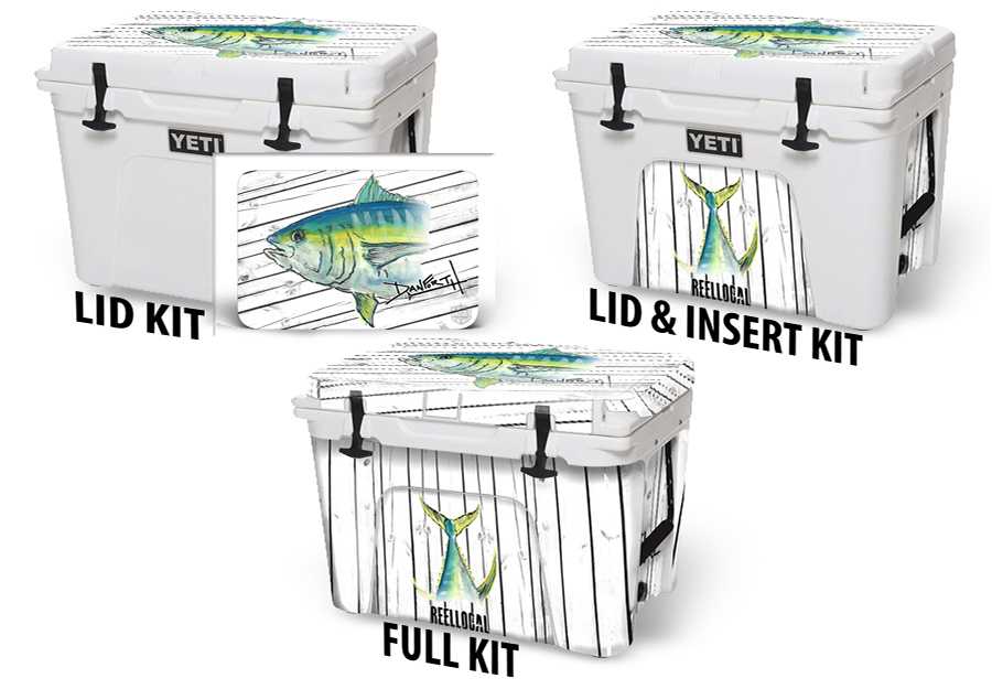 USATuff Cooler Accessories Ice Chest Graphic Sticker Decal Kits - Tuna by David Danforth