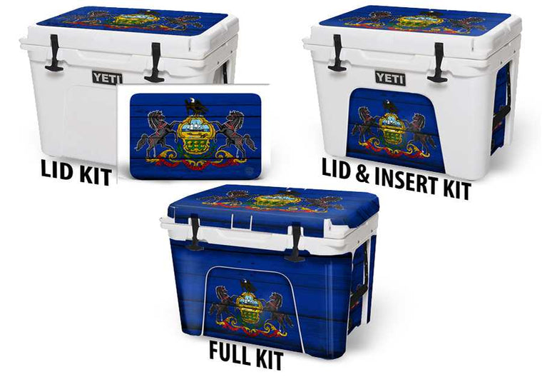 USATuff Vinyl Cooler Wrap Decal Sticker Kit - Pennsylvania