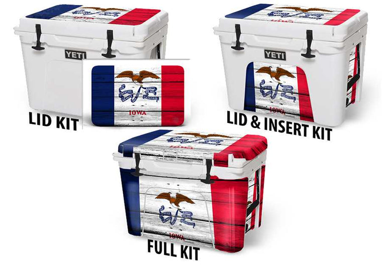 USATuff Vinyl Cooler Wrap Decal Sticker Kit - Iowa