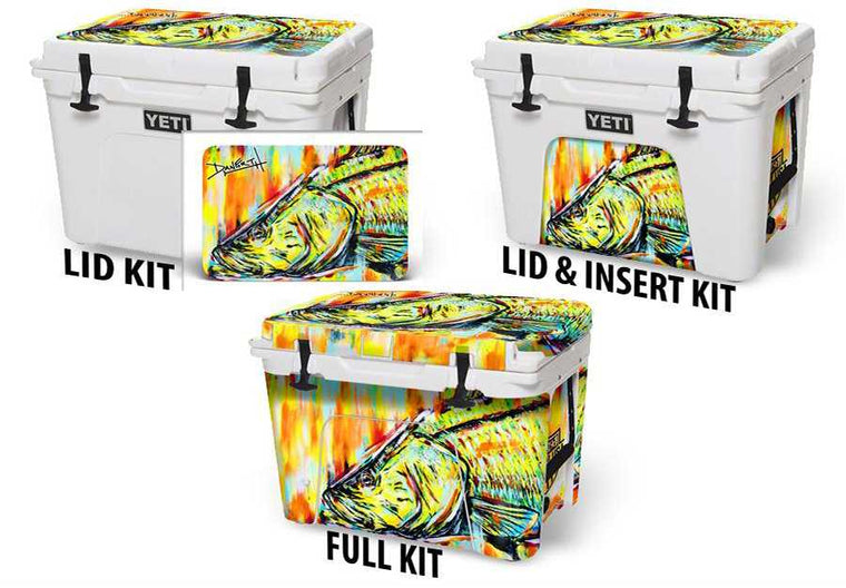 USATuff Cooler Accessories Ice Chest Graphic Sticker Decal Kits - Snook by David Danforth