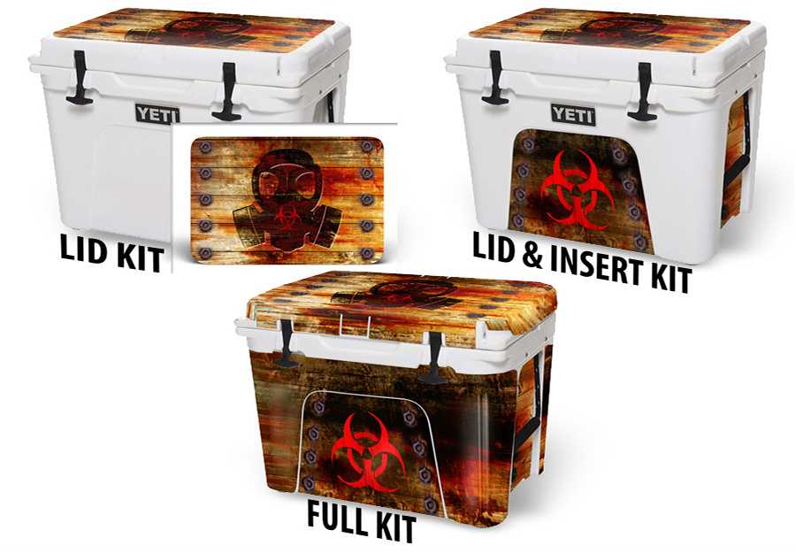 USATuff Vinyl Cooler Wrap Decal Sticker Kit - Gas Mask