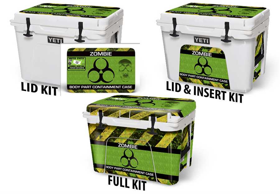 USATuff Vinyl Cooler Wrap Decal Sticker Kit - Zombie Hunting