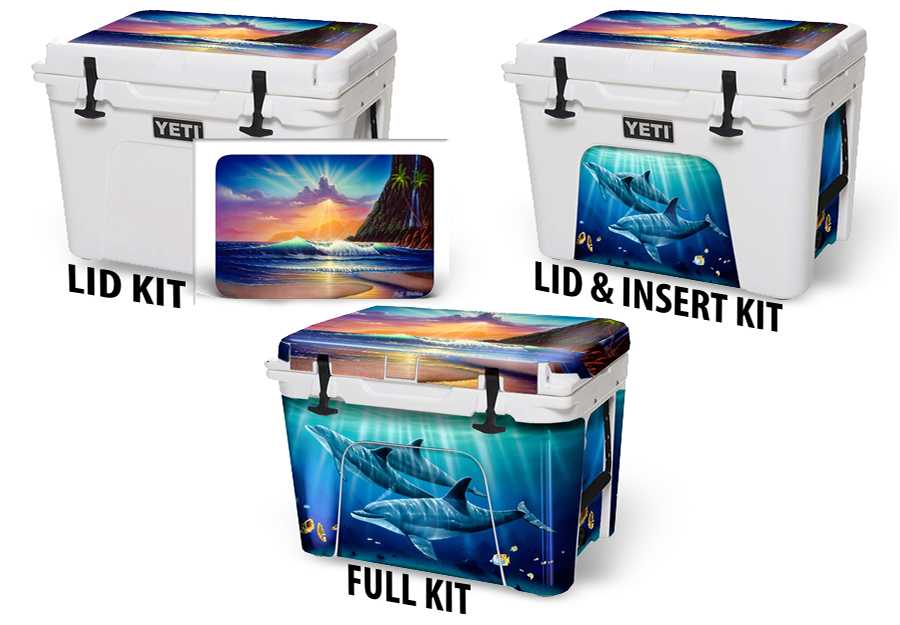 USATuff Cooler Accessories Ice Chest Graphic Sticker Decal Kits - Island Sunrise by Jeff Wilkie