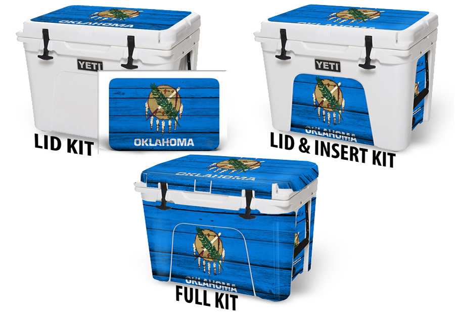 USATuff Vinyl Cooler Wrap Decal Sticker Kit - Oklahoma