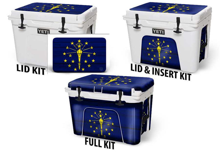 USATuff Vinyl Cooler Wrap Decal Sticker Kit - Indiana