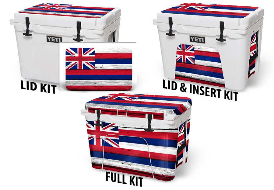 USATuff Vinyl Cooler Wrap Decal Sticker Kit - Hawaii