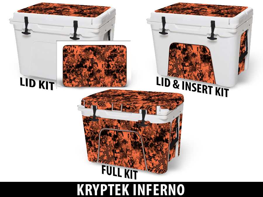 USATuff Vinyl Cooler Wrap Skin YETI Inferno
