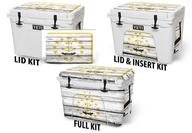 USATuff Vinyl Cooler Wrap Decal Sticker Kit - Rhode Island