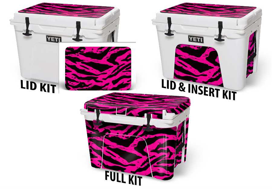 USATuff Vinyl Cooler Wrap Decal Sticker Kit - Zebra Girl