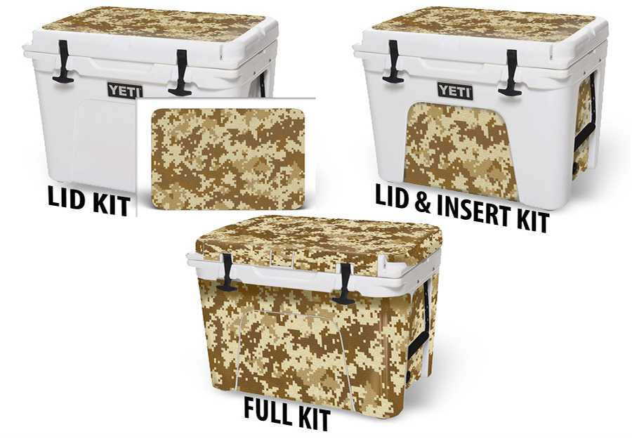 USATuff Vinyl Cooler Wrap Decal Skin Sticker Kit - Desert Digi Camo