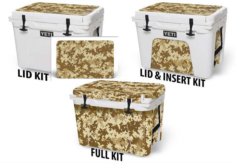 USATuff Vinyl Cooler Wrap Decal Skin Sticker Kit - Desert Digi Camo