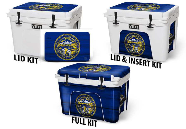 USATuff Vinyl Cooler Wrap Decal Sticker Kit - Nebraska