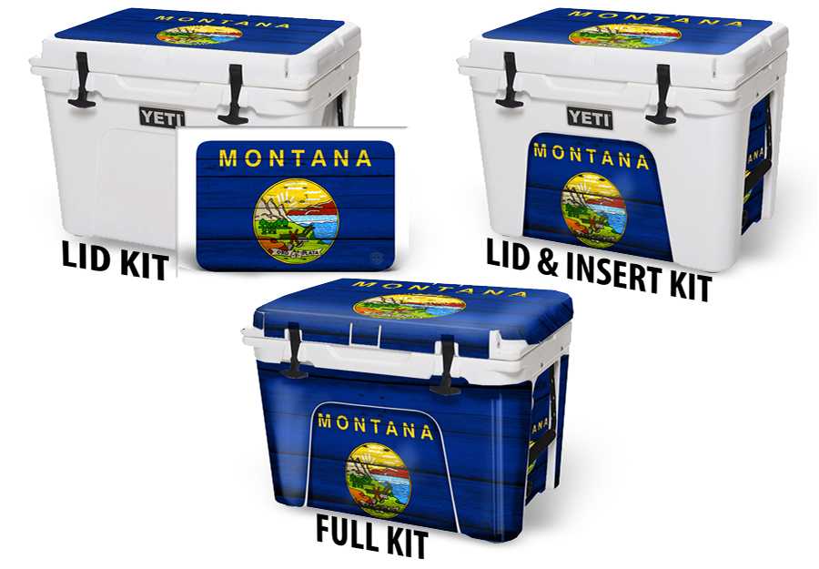 USATuff Vinyl Cooler Wrap Decal Sticker Kit - Montana