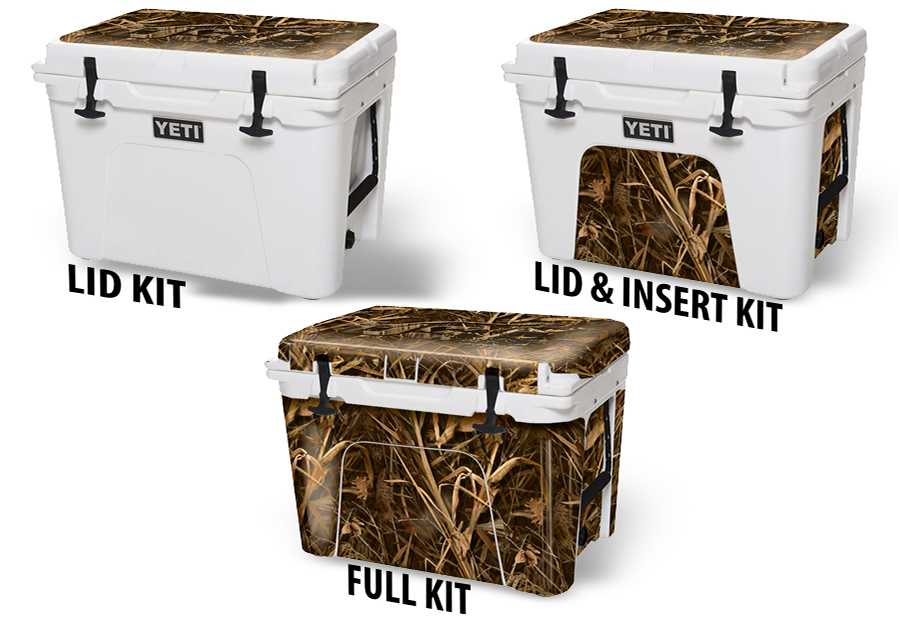 USATuff Vinyl Cooler Wrap Decal Skin Sticker Kit - Wing Duck Head Camo