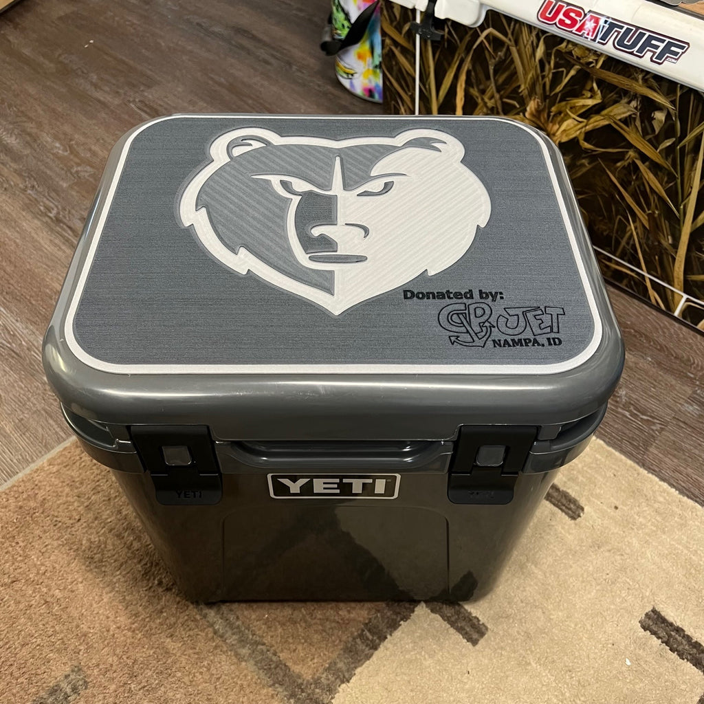 YETI 24 Roadie Cooler - Corporate giveaway with custom SeaDek pad and logo				