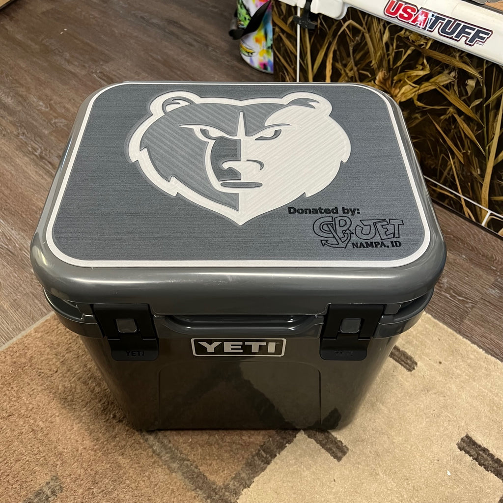 YETI 24 Roadie Cooler - Corporate giveaway with custom SeaDek pad and logo				