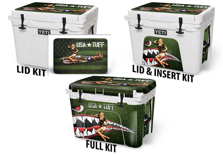 USATuff Vinyl Cooler Wrap Decal Sticker Kit - Pin Up