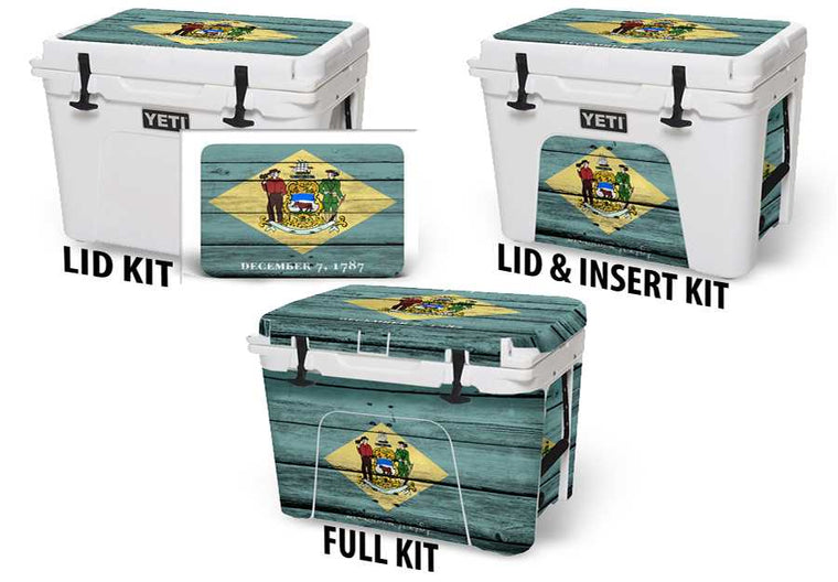 USATuff Vinyl Cooler Wrap Decal Sticker Kit - Deleware