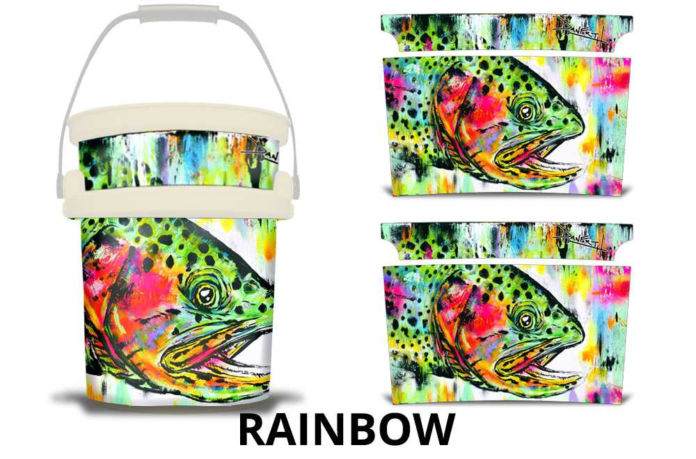 USATuff YETI Loadout Bucket Accessories Graphic Sticker Wrap Decal - Rainbow
