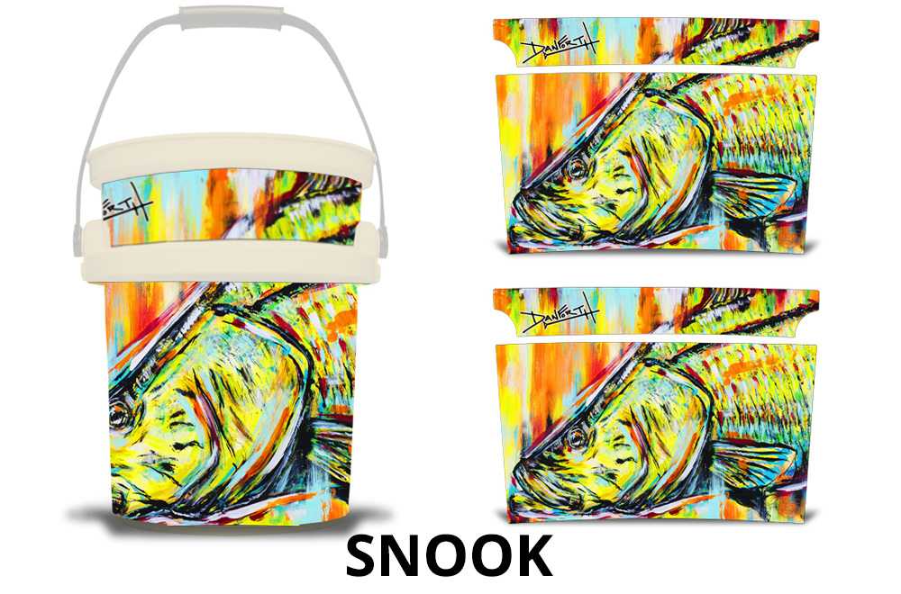 David Danforth Permit Sticker YETI LoadOut Bucket Accessories Wrap - Bonefish Collection