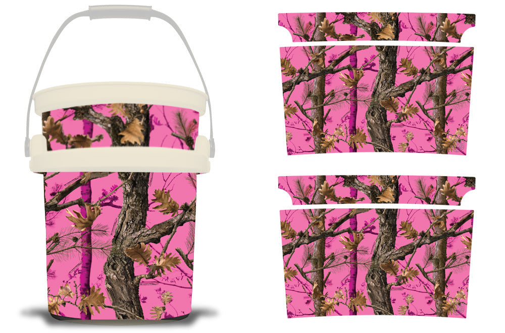 USATuff YETI Loadout Bucket Accessories Graphic Sticker Wrap Decal - Pink Camo