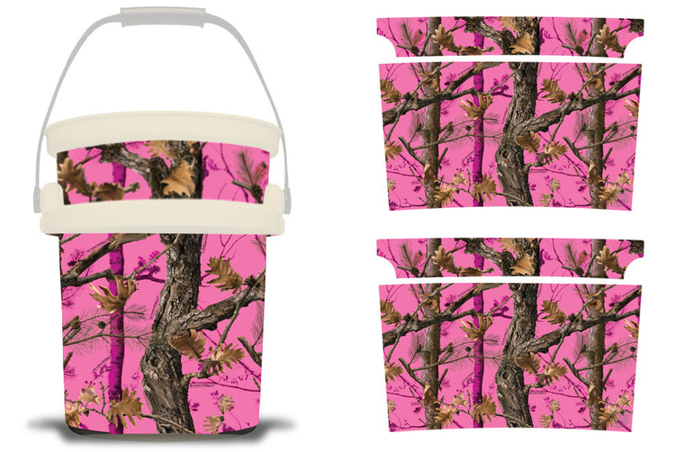 USATuff YETI Loadout Bucket Accessories Graphic Sticker Wrap Decal - Pink Camo