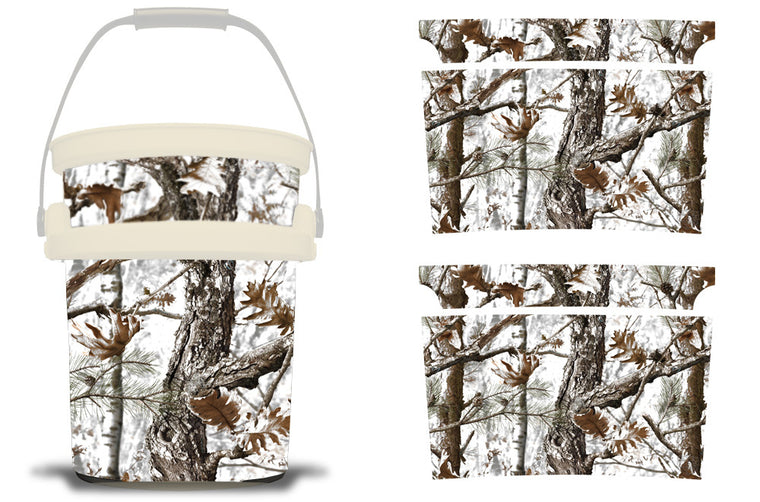 USATuff YETI Loadout Bucket Accessories Graphic Sticker Wrap Decal - Tundra Camo
