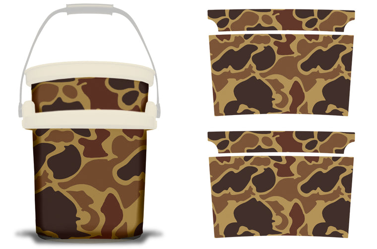 USATuff YETI Loadout Bucket Accessories Graphic Sticker Wrap Decal - Old School Camo
