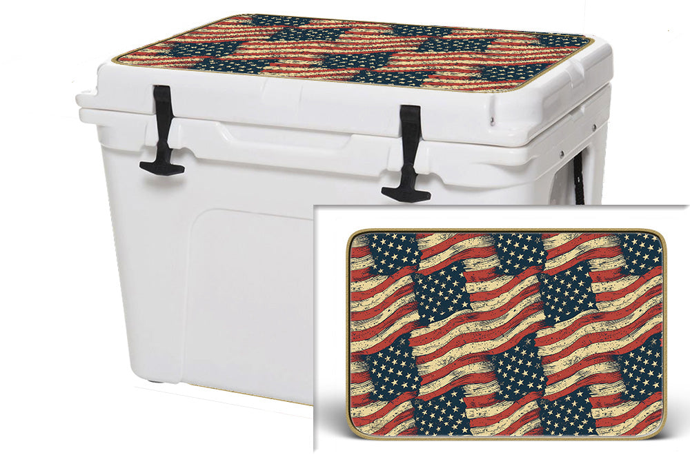 USATuff Cooler Accessories Ice Chest Graphic Sticker Decal Kits - Waving Old Glory
