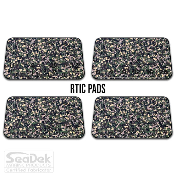 USATuff SeaDek ruler cooler pad for RTIC – ArmyCamo/Black EVA foam pad with integrated fish measuring ruler; durable non-skid RTIC cooler top pad.
