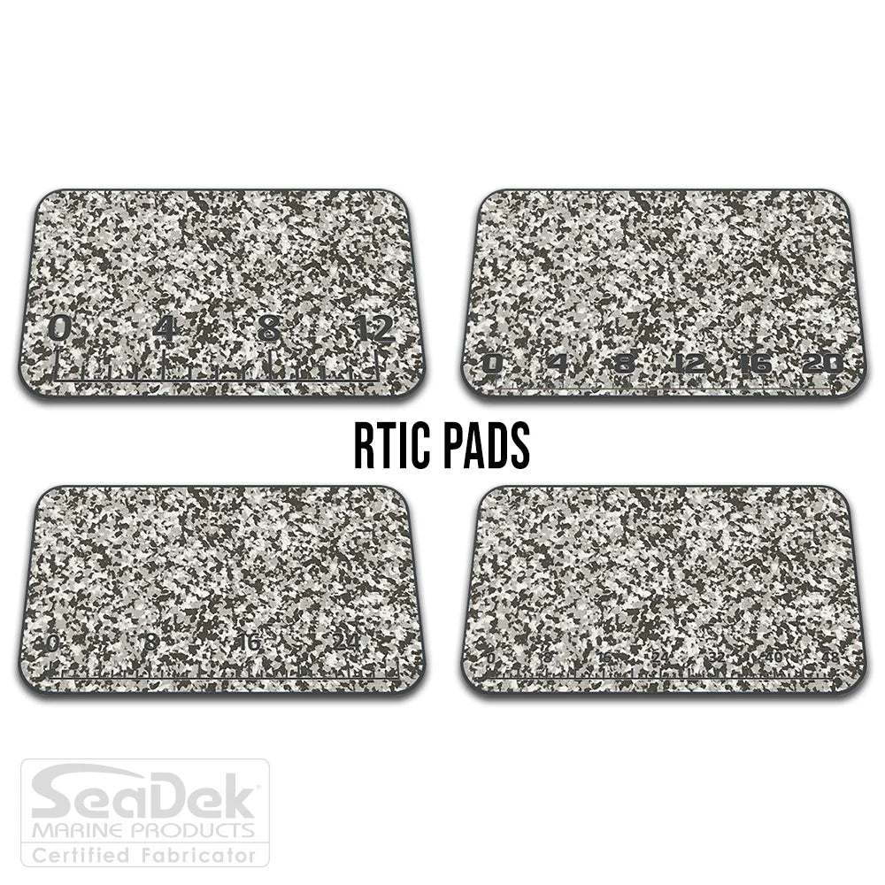  USATuff SeaDek ruler cooler pad for RTIC – SnowCamo/DarkGray EVA foam pad with integrated fish measuring ruler; durable non-skid RTIC cooler top pad.