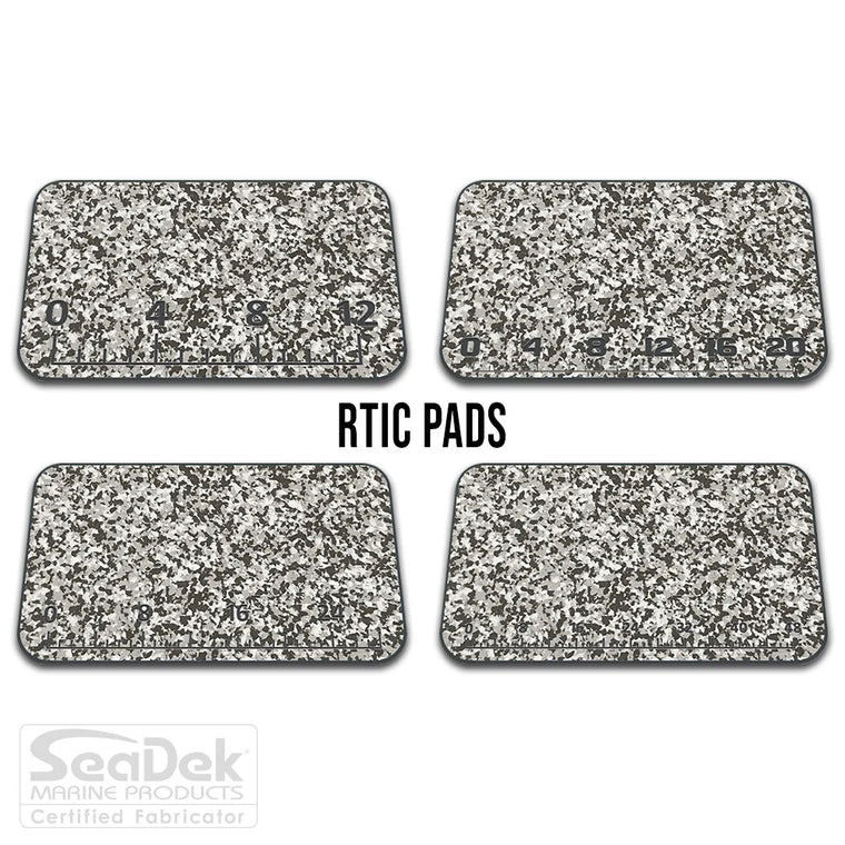  USATuff SeaDek ruler cooler pad for RTIC – SnowCamo/DarkGray EVA foam pad with integrated fish measuring ruler; durable non-skid RTIC cooler top pad.